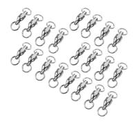 Hohopeti 20 Piezas Metal Ball Bearing Swivel Snap Hooks para Pesca y Manualidades Conectores Giratorios Resistentes y Seguros para Cadenas Pulseras y Accesorios de Aves Clips Versátiles