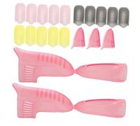 Hohopeti 20 piezas Unidades Clips Quitaesmalte Ajustables para Uñas Gel Herramientas Plásticas Cómodas y Seguras para Remover Esmalte Semipermanente para Manicura