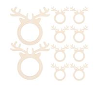 Hohopeti 20 Servilleteros de Madera Natural Diseño de Asta de Ciervo Anillos Decorativos para Servilletas Accesorios para Mesa Festiva Paquete de 20 Piezas para Decoración Navideña y