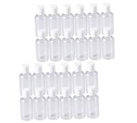 Hohopeti 24 piezas Botellas de Viaje Recargables para Loción Champú Crema Envases Reutilizables Ligeros y Duraderos para Aseo Personal y Cosméticos Colores Surtidos Color Color Aleatorio