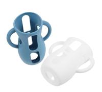 Hohopeti 2piezas Adaptador de Funda de Botella Protector de Biberón con Asa de Silicona Compatible con Biberones de Alimentación de Bebés Casa