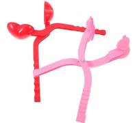 Hohopeti 2piezas Clip de Bola de Nieve Pinzas Portátiles para Juguetes de Invierno Pinzas de Mango Herramienta para Hacer Colores Forma de Corazón para Jardines de Infancia Color Aleatorio