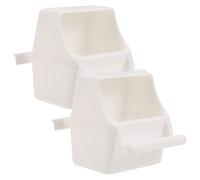 Hohopeti 2piezas Comedero Colgante para Jaulas De Aves Taza De Alimentación Resistente y Reutilizable para Loros con Instalación Fácil y Diseño Antivuelco Multifuncional para Mascotas