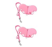 Hohopeti 2piezas Correa Ajustable para Pasear Patos Cuerda De Tracción para Entrenamiento De Mascotas para Actividades Al Aire Color Rosa Material De Duradero