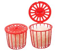 Hohopeti 2piezas Nido Colgante para Aves con Base Plástica Cesto Hueco Versátil para Jaulas Nido Relajante para Loros y Pájaros Pequeños