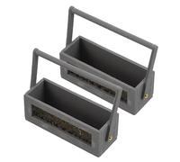 Hohopeti 2piezas Unidades Mini Cestas de Madera para Flores Vintage con Asa Pequeñas Cestas de Pascua Rectangulares para Decoración de Bodas Exhibición Floral y Adornos para Casitas