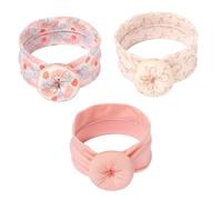 Hohopeti 3 Diademas de Donas para Bebés Recién Nacidos de Algodón, Diseño Anudado Cómodo, Ideales para Sesiones de Fotos Familiares y Uso Diario