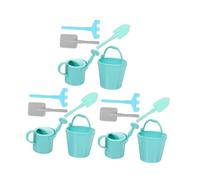 Hohopeti 3 Juegos Herramientas de Jardín Miniatura Resistentes y Ligeras con Mini Pala y Aspersor de Agua Decoración Realista para Bonsái Patio y Jardín Exterior para Manualidades y