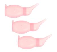 Hohopeti 3 Piezas Aspirador Manual para Ñiño Rosa Dispositivo de Succión Punta de Silicona 25 Ml Seguro para Pieles Sensibles Adecuado para Aliviar Congestión en Recién Nacidos y