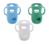 Hohopeti 3 Piezas Bottle Silicone Covers With Handles Large Bottle Sleeve Soft Anti-breakage Protective Grip For Feeding And Use