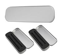 Hohopeti 3 Piezas Estuche Metálico para Lápices Unidades Organizador Multifunción para Bolígrafos para Estudiantes Estuche Rígido para Lápices