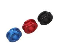Hohopeti 3 Piezas Mirilla de Tiro de Aleación de Aluminio 1/4 Juego 3 Piezas (Negro, Rojo, Azul) para Mira de Cuerda, Accesorios Profesionales para Tiro Interior y Exterior