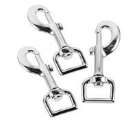 Hohopeti 3 Piezas Mosquetón Giratorio para Perro Clip de Seguridad Resistente de Aleación de Zinc Enganche Seguro para Correas de Perros Pequeños y Accesorio Duradero para Collar y Llavero