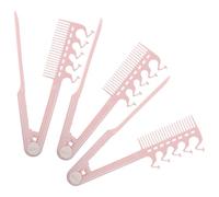 Hohopeti 3 Piezas Peine Alisador de Peine Forma de V Antiestático Plegable para Viajes y Resistente al Calor para Extensiones de Cabello y Bolso