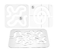 Hohopeti 3 Piezas Regla Acrílica Transparente para Patchwork Herramientas de Precisas para Quilting y Proyectos de Costura