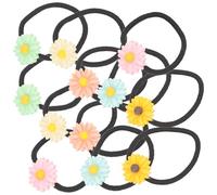 Hohopeti 30 piezas Gomas de Pelo con Flores de Elásticas y Resistentes Accesorios para Mujer y Niñas Coleteros Margaritas para Cabello Medio y Grueso