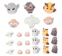 Hohopeti 30 Piezas Mini Figuras de Búhos Resina para Jardín de Hadas Decoración de Paisajes Miniatura Estatuillas de Animales del Bosque para Terrarios Macetas de Suculentas y Accesorios de