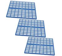 Hohopeti 3piezas Alfombrilla De Plástico para Conejos y Animales Pequeños Diseño con Orificios para Sustrato y Limpieza Accesorios para Hámsters Cobayas Chinchillas