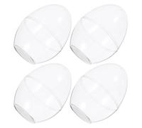 Hohopeti 4 Cajas de Plástico Transparente para Dulces Forma de Huevo Tamaño Grande 9X12 CM Caja de Almacenamiento para Pascua Fiestas y Celebraciones Contenedor Reutilizable para