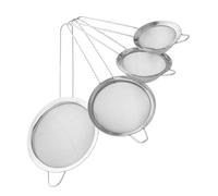 Hohopeti 4 Filtros De Cocina Para El Hogar Coladores Metálicos De Malla Fina Para Utensilios De Cocina Colador De Té Metálico Filtro De Zumo Acero Inoxidable Plateado