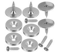 Hohopeti 4 Juegos de Cierres Magnéticos para Puertas de Armarios, Perfil Ultradelgado Redondo, Imanes de Alta Resistencia Tornillos para Cierre Seguro en Puertas Correderas de Cocina