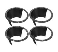 Hohopeti 4 Piezas Anillo Espaciador para Altavoces de Coche Diseño, Material Plástico Negro, Protección y Fácil Instalación para Vehículos y Automóviles