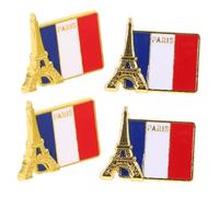 Hohopeti 4 Piezas Broches para Mujer Diseño Chic de Edificios y Banderas Alfileres Pequeños para Decoración y Especiales