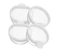 Hohopeti 4 Piezas Comederos Transparentes para Cuencos Colgantes Desmontables Recipientes para Agua y Alimento Jaula Diseño Fácil de Limpiar Ahorro de para Cacatúas Periquitos