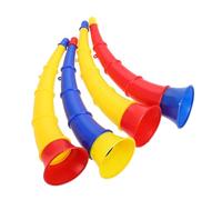 Hohopeti 4 Piezas Cuernos de Búfalo para Trompeta Musical Educativa con Sonido Fuerte para Fiestas Juguetes Deportivos Escolares y Recreativos Instrumento Seguro y Creativo