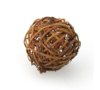 Hohopeti 4 Piezas Juguetes de Bola de Ratán Natural para Pájaros y Conejos de Seguros y Resistentes para Morder Estimulan Instinto y Salud Dental para Periquitos y Animales Pequeños