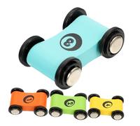 Hohopeti 4 Piezas Juguetes de Coches de Madera Pequeños para Educativo de con Autos de Colores Seguro y Divertido para Desarrollo de Habilidades Motoras y Sociales