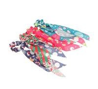 Hohopeti 4 Piezas Lazos de Pelo Navideños Elásticos con Diseño Festivo para Fiestas y Diario Accesorios Ligeros y Cómodos para Cabello