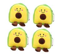 Hohopeti 4 Piezas Monederos Aguacate de Peluche Lindo Pequeña Cartera para Monedas y Llaves Regalo para Niñas Fiesta Playa y Compras