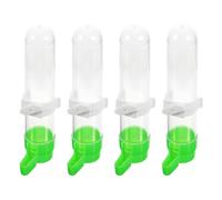 Hohopeti 4 Piezas Parrot Feeder Guberador de Aves a Prueba de derrames dispensador de Agua de biberón de Botella Transparente No Spill Bird Guberer Bebedero para pájaros Light Green