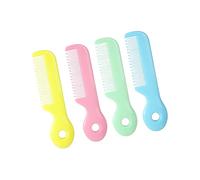 Hohopeti 4 piezas Peine para Niña con Dientes Redondos Masajeador Seguro Abs Ligero y Compacto Colores Azul Rosa Verde y Amarillo Cuidado Delicado para Recién Nacidos y Diario