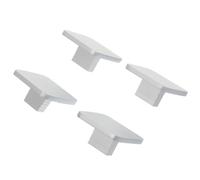 Hohopeti 4 Pomos de Aluminio para Armarios, Tiradores Cuadrados Pequeños, 4 Piezas, Acabado Plata Mate, para Muebles de Cocina y Baño, Manijas para Cajones y Puertas, Uso Doméstico