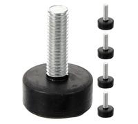 Hohopeti 5 Patas Niveladoras Ajustables de Goma con Tornillos M8 Antideslizantes para Muebles, Altura Regulable y Uso Versátil en Oficinas y Hogares