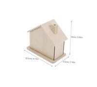 Hohopeti 5 Piezas Huchas Casa Madera sin Pintar para Bote DIY Caja Creativa para Decorar Contenedor Cambio para Educación Financiera Infantil