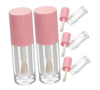 Hohopeti 5 piezas Tubos Vacíos de Brillo de Labios con Varita Transparente Recargable para Bálsamo Labial DIY Fácil de Transportar y Verificación de Contenido