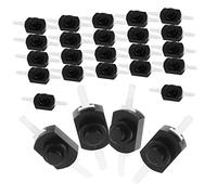 Hohopeti 50 piezas Interruptor Botón Pulsador Mini Patas Diseño Resistente Unidades Off para Linternas y Proyectos Eléctricos