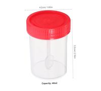 Hohopeti 50 Piezas Unidades de Muestreo Plástico con Tapa de Hermética para Laboratorio Contenedor para Muestras de Heces Análisis Color Aleatorio