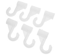 Hohopeti 6 Ganchos de Plástico Blanco para Barra Colgar Ropa Armario, Diseño Resistente y Elegante para Armarios de Dormitorio Instalación Rápida y Alta Capacidad de Carga