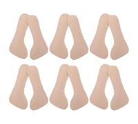 Hohopeti 6 Pares Plantillas Autoadhesivas para Tacones de Mujer, Almohadillas Antideslizantes para Antepié, 6 Pares Talla 37-38, Color Piel, Insertos Acolchados Transpirables para Sandalias