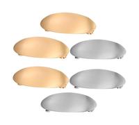 Hohopeti 6 piezas Clips para Cabello Ovalados Metálicos Estilo Francés para Mujer Accesorios Elegantes para Bodas Fiestas y Uso Diario Sujetadores Seguros para Cabello Grueso y Fino