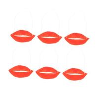 Hohopeti 6 Piezas Labios Falsos Gruesos de Plástico para Broma y Cosplay Accesorios Divertidos para Fiestas y Actuaciones para Día Inocentes y Eventos Sociales