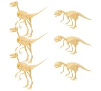 Hohopeti 6 Piezas Modelos de Esqueletos de Dinosaurios de Plástico Kit de Construcción Educativo para Figuras de Fósiles Realistas para Manualidades DIY Arqueología Infantil