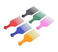 Hohopeti 6 piezas Peine de Peluquería Plástico Mixto para Cabello Rizado y Barba Antistático y Duradero para Hombres y Mujeres Peines Anchos y Finos para Peinado Diario