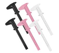 Hohopeti 6 piezas Regla Medición Cejas Calibrador Doble Escala Portátil Preciso para Maquillaje y Microblading