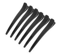Hohopeti 6 Pinzas de Peluquería para Cortar el Pelo Negro de Plástico Buen Brillo y Seguras Limpiar Cabello Suelto Color Aleatorio Ideales para Uso en Casa