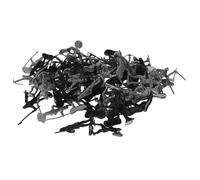 Hohopeti 60 Piezas Figuras de Soldados Medievales Negras y Plateadas Miniaturas de Ejército Detalladas para rol y Proyectos Educativos